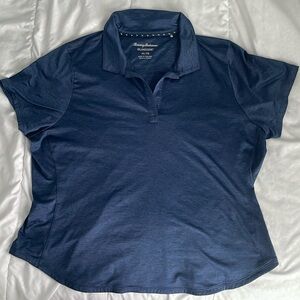 Tommy Bahama Dark Blue XL shirt sleeved golf shirt